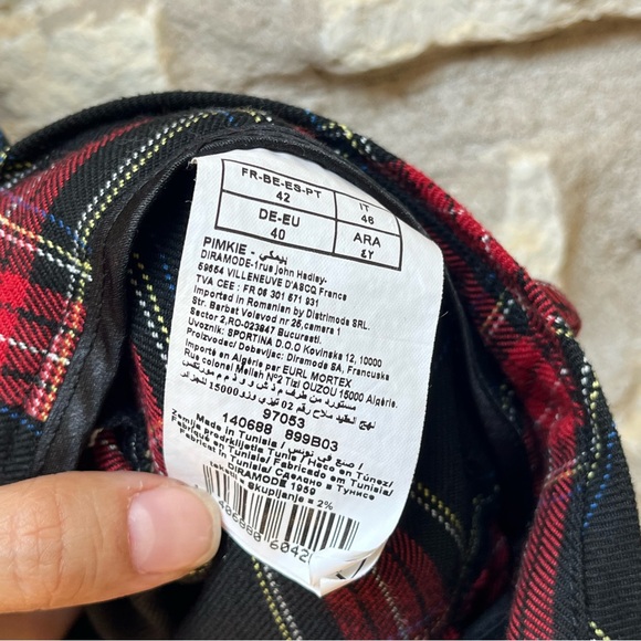 Asos Pimkie tartan print plaid trousers M - Picture 7 of 9